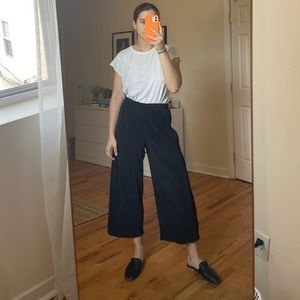 Madewell Black Ribbed Comfy Pants